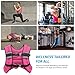 ZELUS Weighted Vest, 6lb/8lb/12lb/16lb/20lb/25lb/30lb Weight Vest with Reflective Stripe for Workout, Strength Training, Running, Fitness, Muscle Building, Weight Loss, Weightlifting, Pink(16 lb)