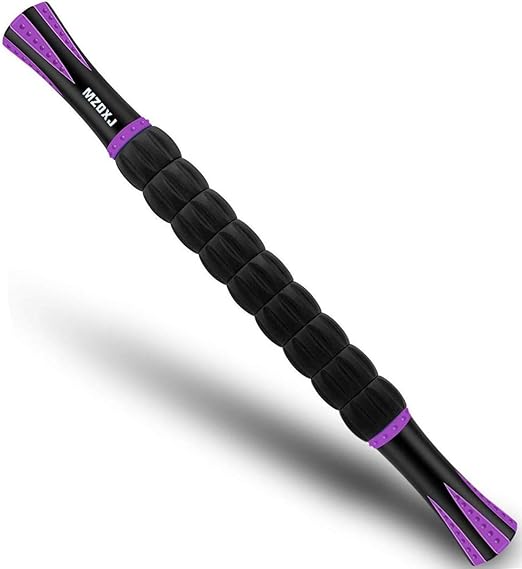 Muscle Roller Massage Roller Stick for Athletes, Help Reducing Muscle Soreness Cramping Tightness Leg Arms Back Calves Muscle Massager(Green White - 18 inch)