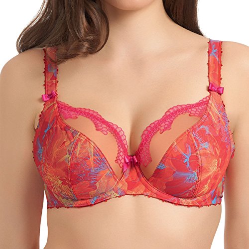Soutien-gorge Freya Tropics plongeant rouge 80E avec armatures