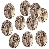Herzmensch 10 Stück kleine Glücksbringer Engel Massive Bronze - Schutzengel Münzen Glückstaler für Kinder und Erwachsene 1,8 x 2,3 cm zu Weihnachten, Kommunion, Kranke