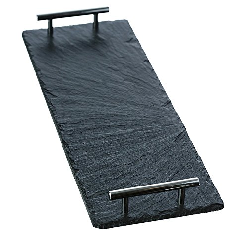 The Just Slate Company Small Serving Tray with Plain Handles