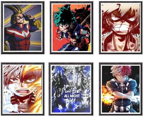 MS Fun Legend Art Prints Wall Art Picture for Bedroom Home Decor Canvas Print,8 x 10 Inches,No Frame,Set of 6 Pieces