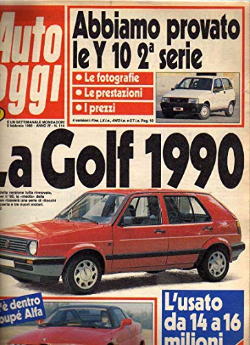  Auto Oggi n. 114 del 2 / 1989 Golf 1990, Opel Vectra, POSTER Grand Raid 405