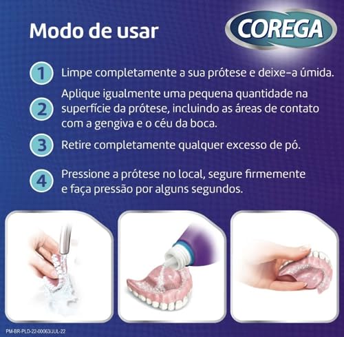 Fixador De Dentaduras Pó, Corega, 22G