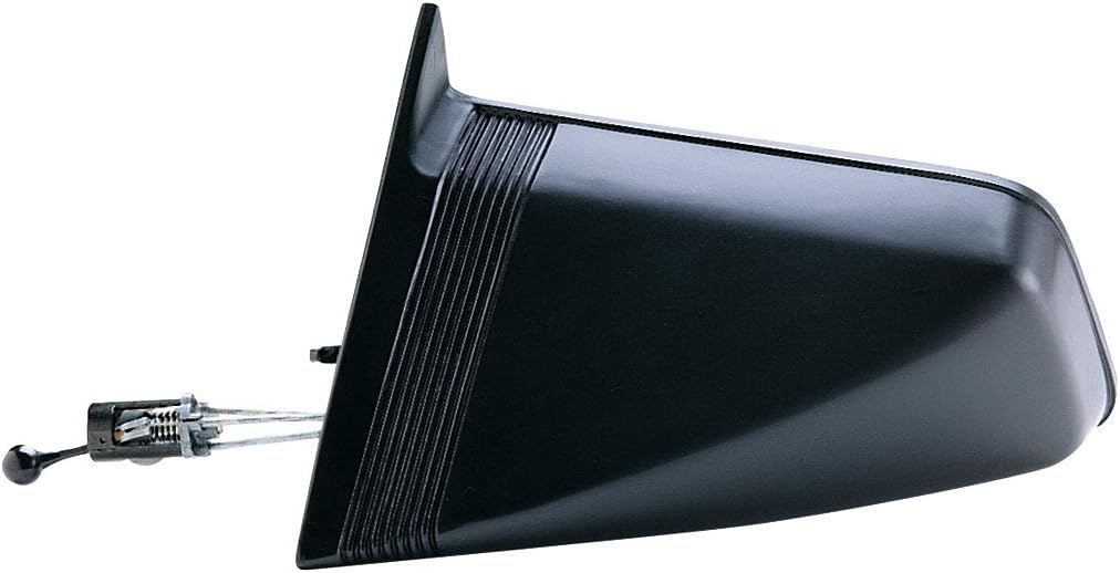 Fit System Driver Side Mirror for Buick Skyhawk, Chevy Cavalier, Pontiac Sunbird, Black, spot, Non-Foldaway, Manual Remote