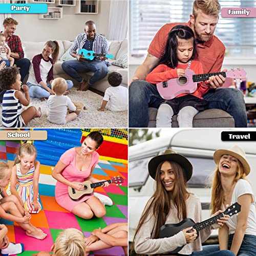 24Hocl 21 Inch Kids Ukulele Starter Kit With Gig Bag, Clip-On Tuner, Nylon Cord For Kids Beginners Students Adults, Ukalelee Uke Hawaii Mini Guitar For Children's Day Birthday Best Gift, Natural #TOP6