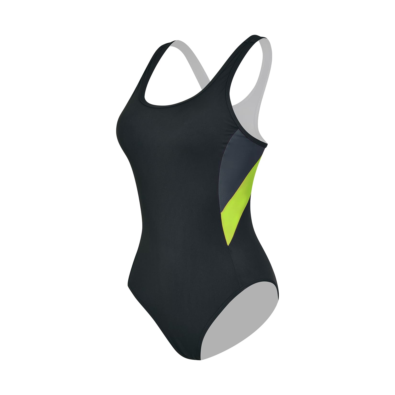 Veranobreeze Costume da Bagno da Donna Costume da Bagno di Un Pezzo Nero Atletico Costume da Bagno Modesto