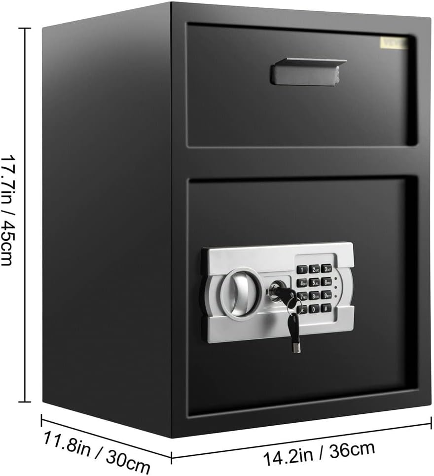 Electronic Safe Money Box Digital Deposit Slot With Drawer Secret Hidden Code Lock 2 Keys Piggy Bank for Home Office