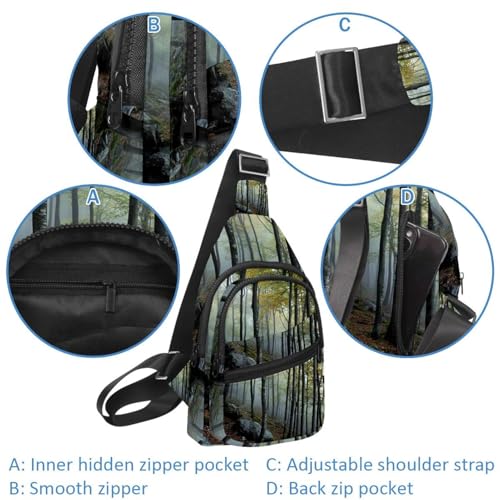 Mochila cruzada con espalda acolchada y correa ajustable de piñas 2