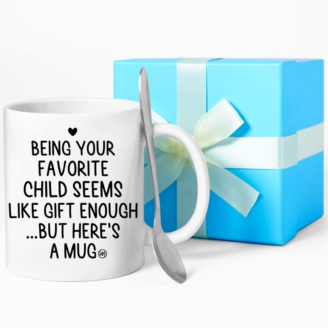 Photo 1 of 2 PACK OF WASSMIN Mom Coffee Mug I Funny Mom Mug as Mom Birthday Gifts from Daughter or Son, Mothers Day Gifts from Daughter I Funny Gifts for Mom on Her Birthday, Christmas Tea Cup Gifts for Women, Her White - Being Your Favorite Child Seems Like Gift En