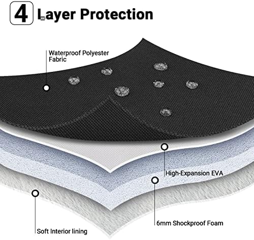 INESEON 15 15.6 Inch Laptop Case Sleeve with Handle for 15.6" Lenovo HP Dell Asus Acer Chromebook Samsung Notebook, Macbook Pro 16 M2 M1 2023, 15.6 Protective case Waterproof Cover Bag, Black
