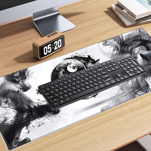 Tapis de bureau antidérapant grand format pour clavier