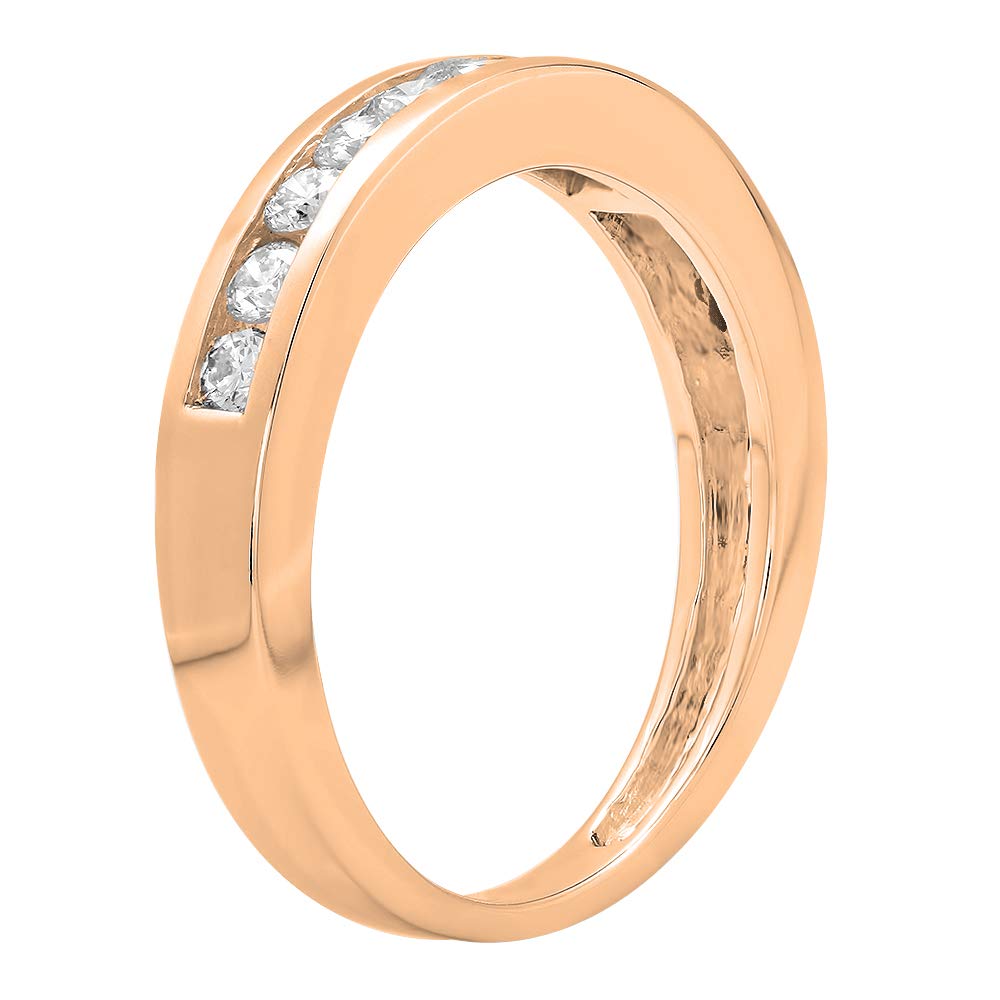 DazzlingRock Collection 10 quilates oro rosa redonda H-I Diamante cultivado en laboratorio