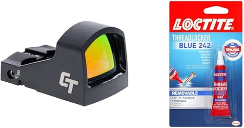 Crimson Trace CTS-1550 Mira de pistola de reflejo abierto ultra compacta con LED 3.0 MOA punto rojo y cotestigo integrado para pistolas y Loctite