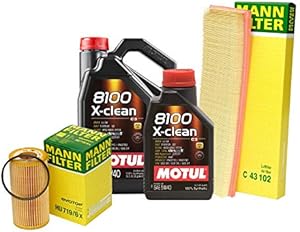 Newparts 6L 8100 X-Clean 5W-40 Filter Motor Air Oil Change Kit A5 Jetta 2.5 for Jetta 2.5L L5 FI BGQ 2005-2015 VW 502.00/505.01/505.00