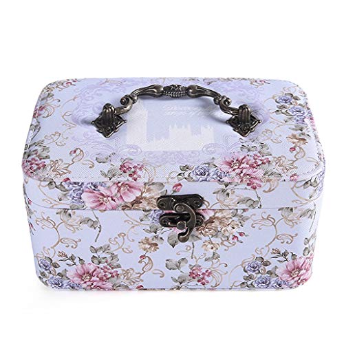 Joyero de cuero elegante de 2 capas CFWSHJ y estuche de viaje para collares