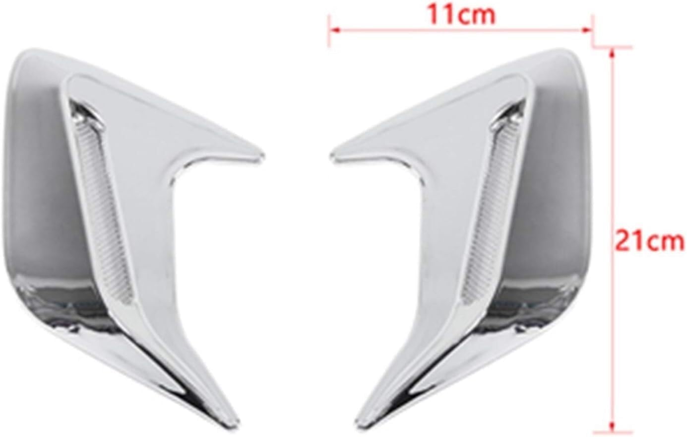 Automotive Accessories Car Air Intakes 2 Pcs Hood Scoops Vents Hood Scoop Bonnet Cover Hood(Silver)