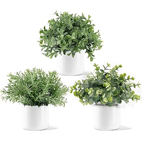 Mkono Fake Plants in Ceramic Pot Cover