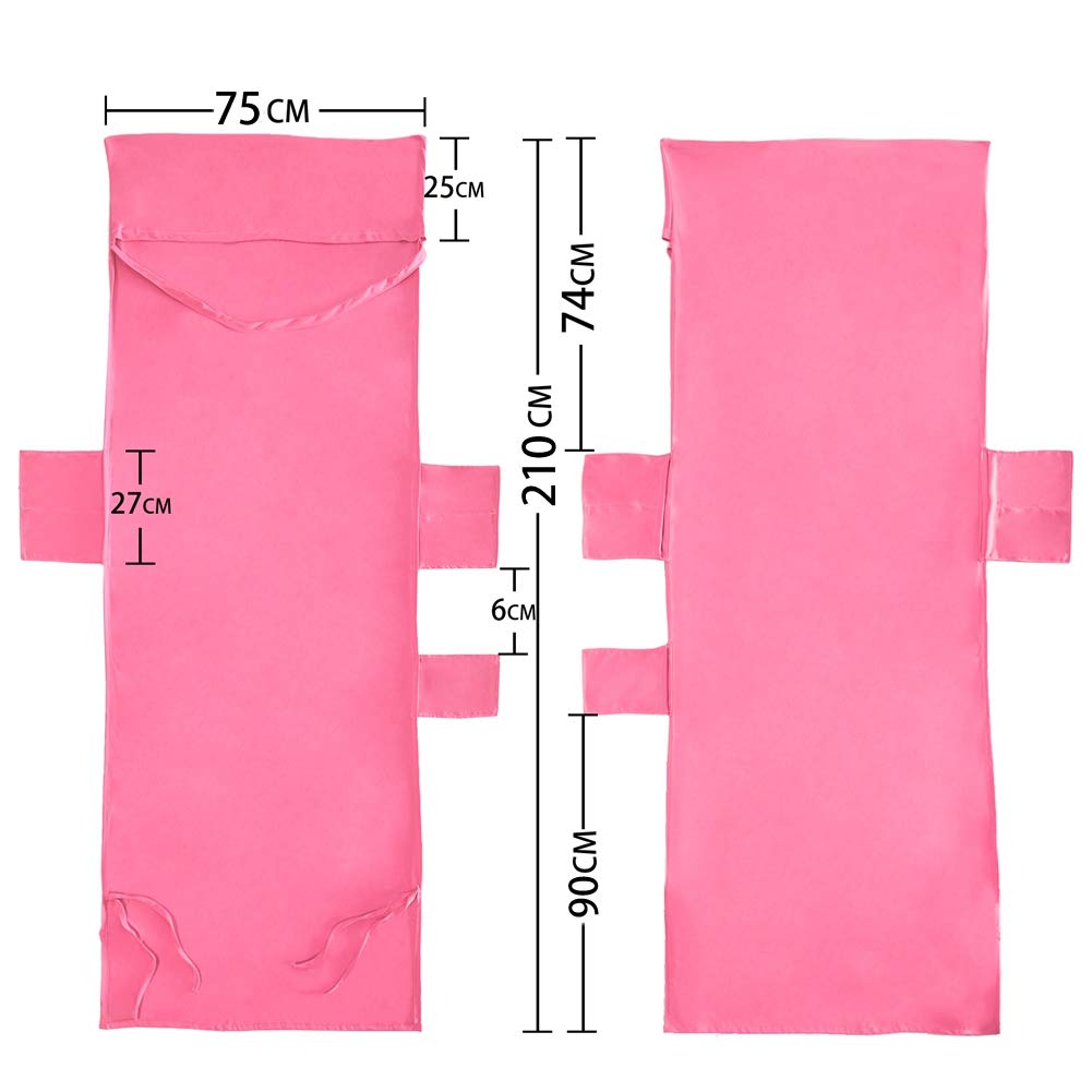 Lounge Chair Beach Towel Cover with Side Storage Pockets Microfiber Lightweight Beach Pool Chair Cover Towel for Sunbathing Holiday (Rose Red)