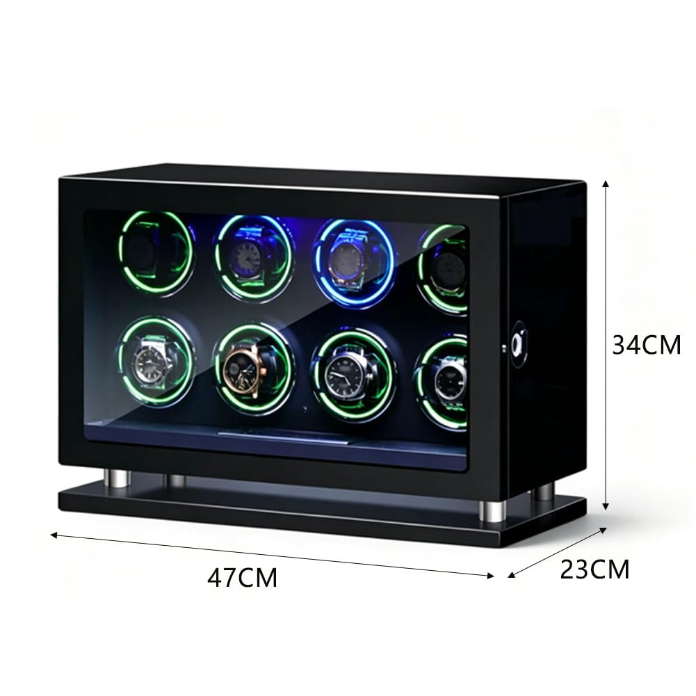 Caja Relojes Automáticos, Relojero Automatico Mando A Distancia Inalámbrico | Tecnología Antimagnética Completa Volver Al Inicio Ultrasilencioso <10 Db Parada AutomáTica Al Abrir La Tapa