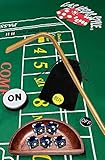 Craps Kit Sets with Dice Stick, Featuring Authentic Las Vegas Casino Table-Played Dice (Sunset Station (Blue Polished))