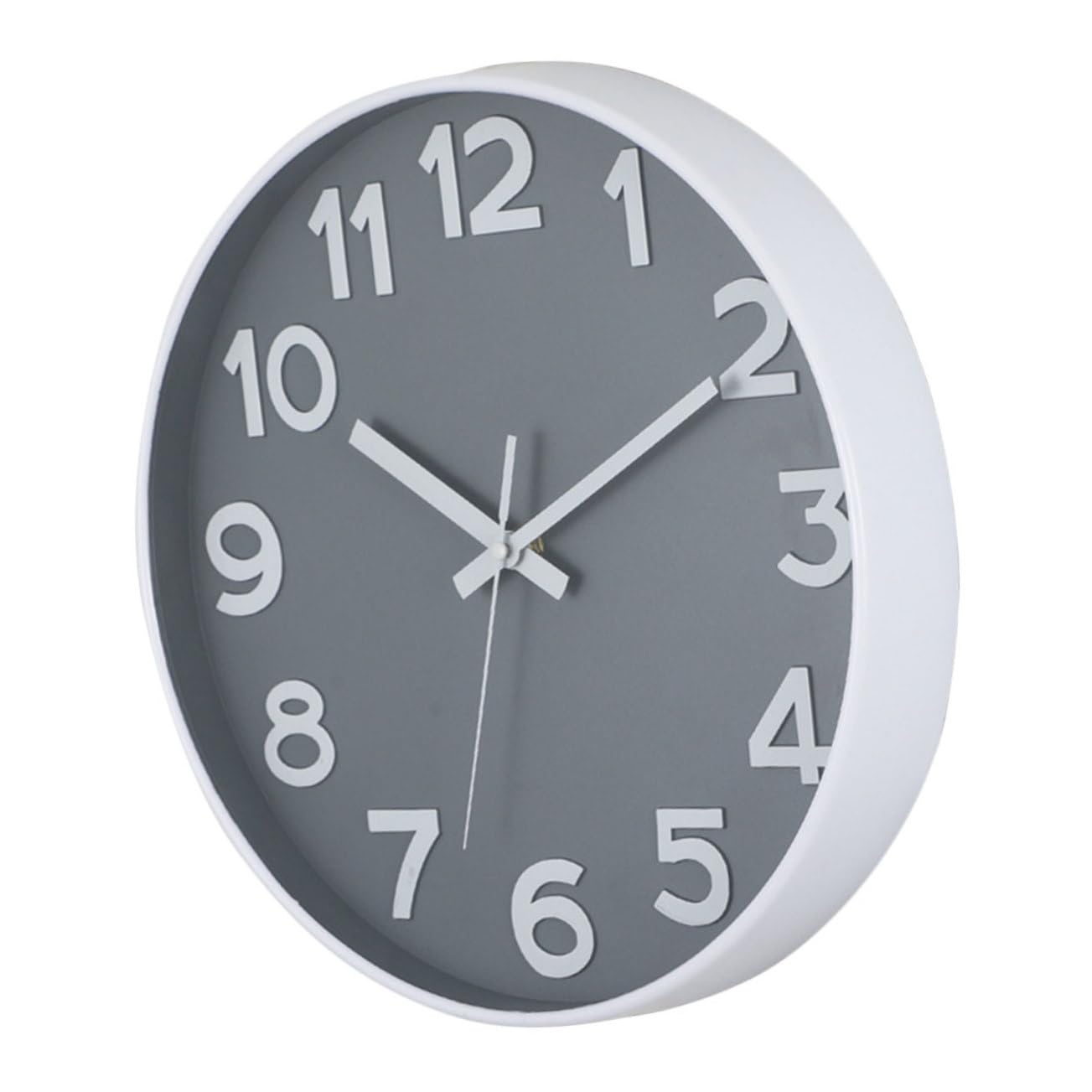 Horloge murale silencieuse ronde pour salon et bureau cadre épuré pour un espace de travail apaisé