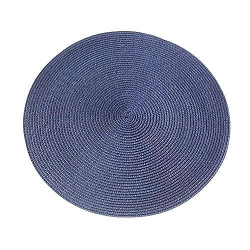 NOGRAX Platzset Set Mit 6 Runden Tischsets Für Den Esstisch, Untersetzer, Hitzebeständige Tischsets, Schmutzabweisende, rutschfeste, Waschbare Geschirrmatte Aus Baumwollgewebe-007-38cm