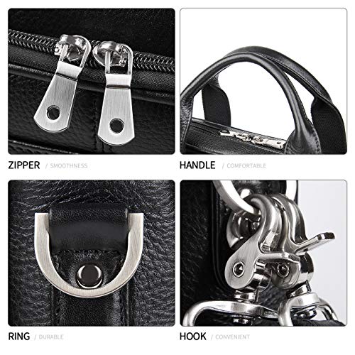 Maletín de cuero para laptop de 16 pulgadas para hombre miniatura 6