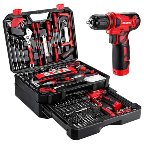 DESOON 259-Piece Tool Kit with 12V Drill
