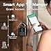 Foxlock Combination Gym Locker Padlock - Smart Fingerprint Padlock with Code, Biometric Combo Lock with Key Bluetooth APP, Waterproof for Storage Unit Outdoor Fence Gate Shed Gym School Locker