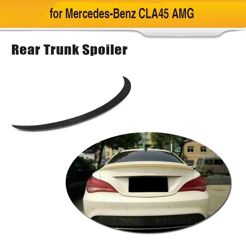 Spoiler Fit for Mercedes Benz W117 CLA45 AMG 4 Sedan Porta 2014-2018 Addominali Indietro Primer Alettone Posteriore Tronco Ala Boot Lip