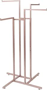 Amazon.com: SSWBasics 4-Way Clothing Rack with Straight Arms (Rose Gold ...