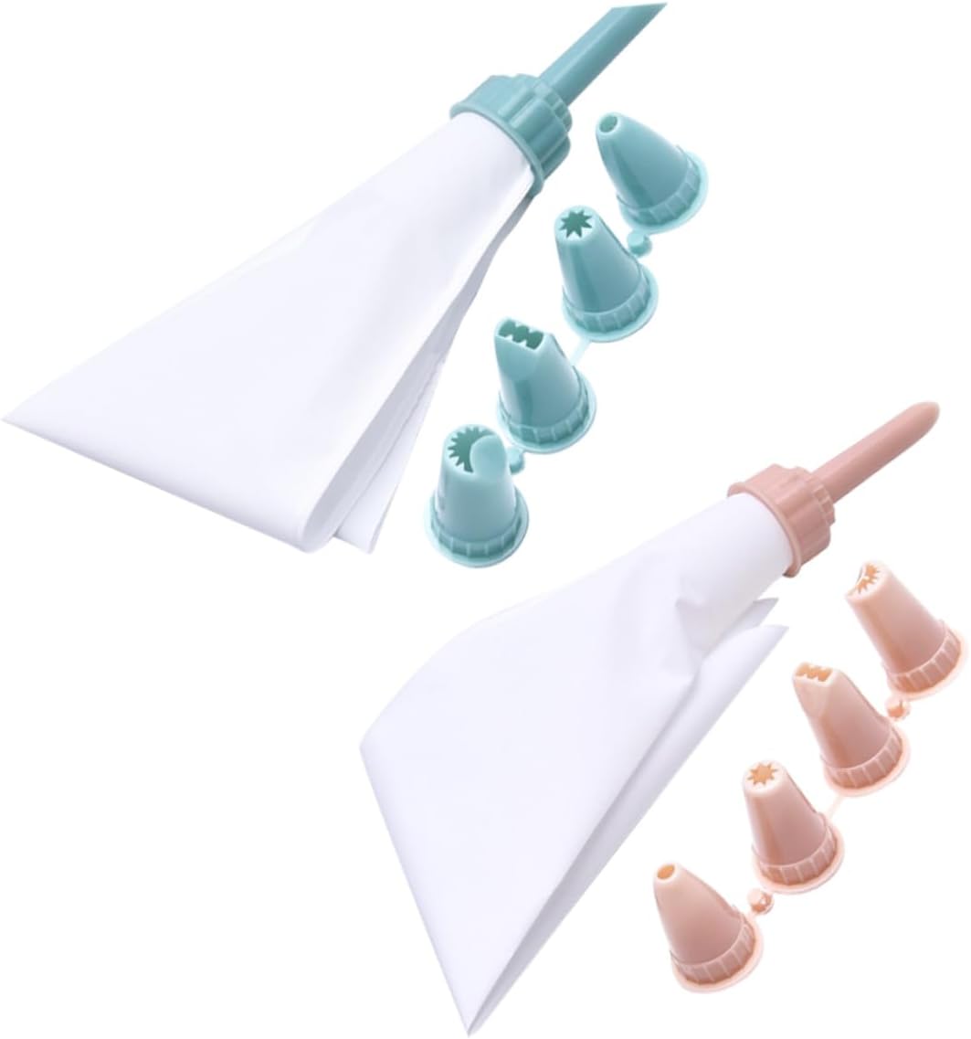 Reusable PP Pastry Bags 2 Sets for Chocolate Cake Decorating