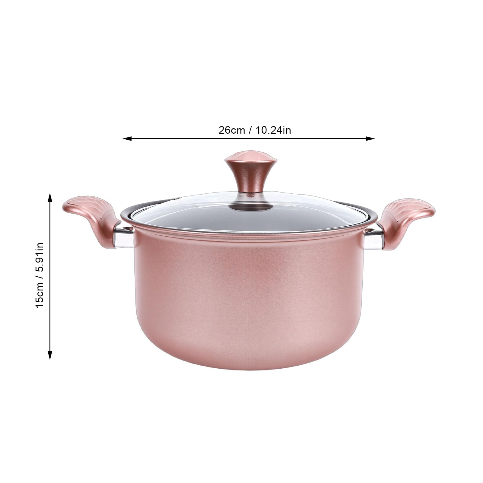 Olla de Acero Inoxidable, Antiadherente con Tapa
