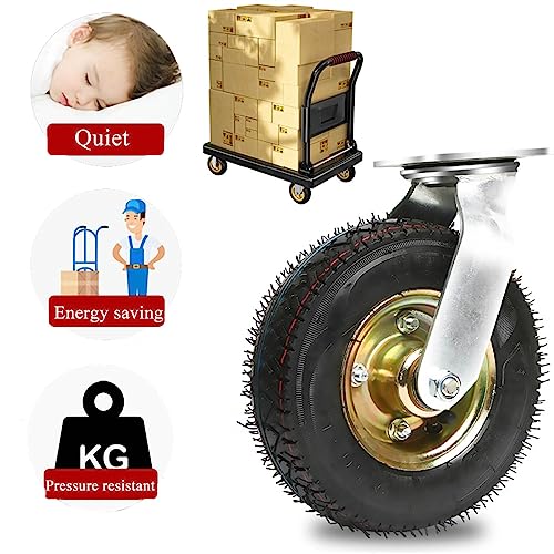 4 ruedas giratorias/fijas de goma, rueda neumática, ruedas para muebles, antideslizantes, sin ruido, con tornillos, para muebles, banco de trabajo, carro