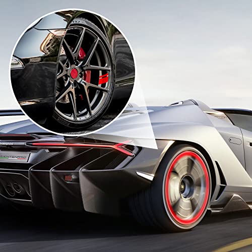 6Pcs Fashionable Car Stickers For Decorating Wheel Rim, Reflective&Waterproof Car Decals Fit For 18"-21" Wheels, Premium Automotive Exterior Accessories (Blue) #TOP4