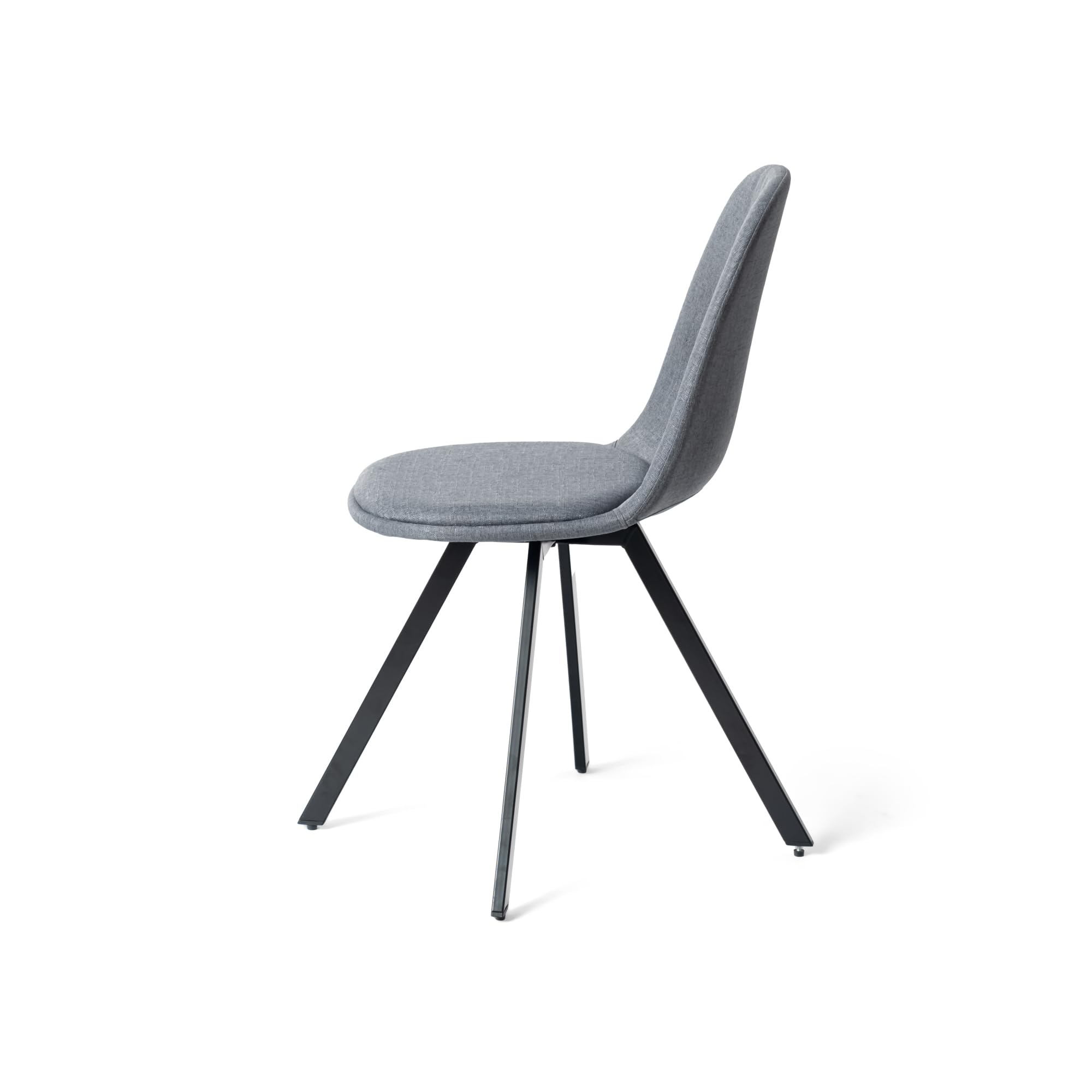 HOMYLIN Lot de 4 chaises de Salle de réunion, Design Minimaliste, chaises pivotantes ergonomiques avec Pieds en métal, idéales pour Le Bureau, Gris