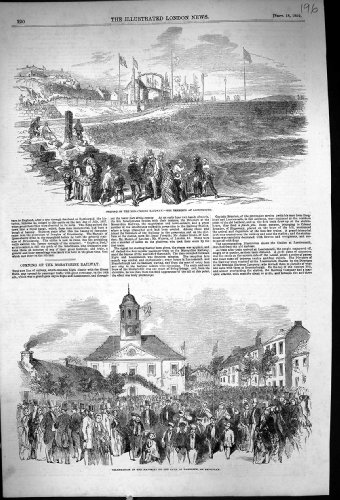 Copie Antique de 1852 Comtes Ferroviaires S'ouvrants DA de Lossiemouth de Terminus de Morayshire… Copie Antique de 1852 Comtes Ferroviaires S'ouvrants DA de Lossiemouth de Terminus de Morayshire…