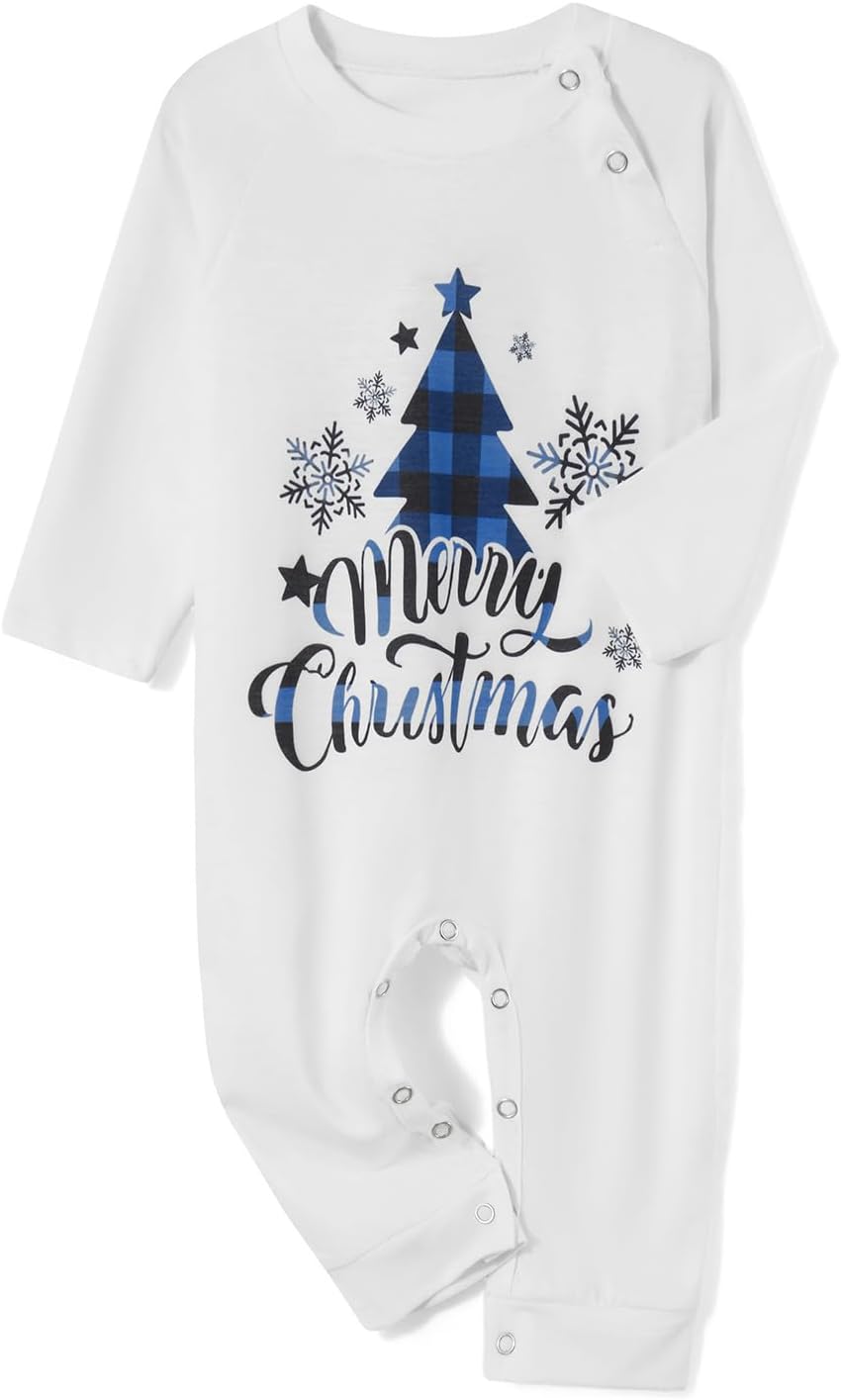 Christmas Newborn Baby Family Pajamas Matching Sets Long Sleeve Top Plaid Pant Holiday Sleepwear Sets - Image 5