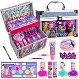 MAKEUPERIA Maquillaje para Niñas de Las Guerreras KPOP, Maletín de Metal con Esmaltes, Brillo Labial, Bálsamos, Paleta,...