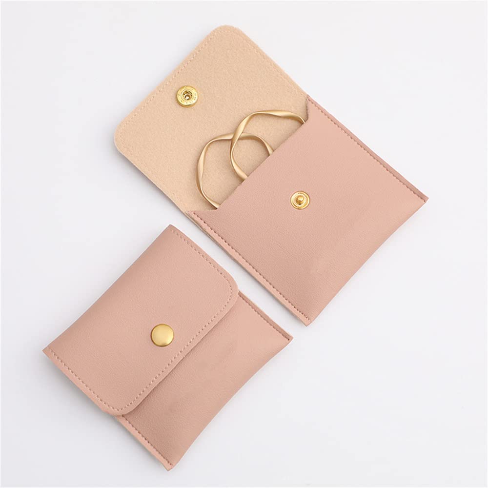 DABIN 50 Pcs/Lot Sac à Bijoux en Cuir PU présente des Pochettes pour Collier Paquet Cadeau de Mariage de noël