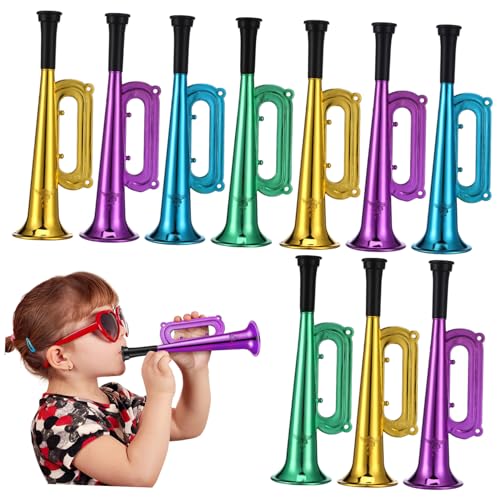 Yardwe 10piezas Trompeta De Juguete Colorida Plástico Para Fiestas y Eventos Deportivos Hacer Ruido y Animar