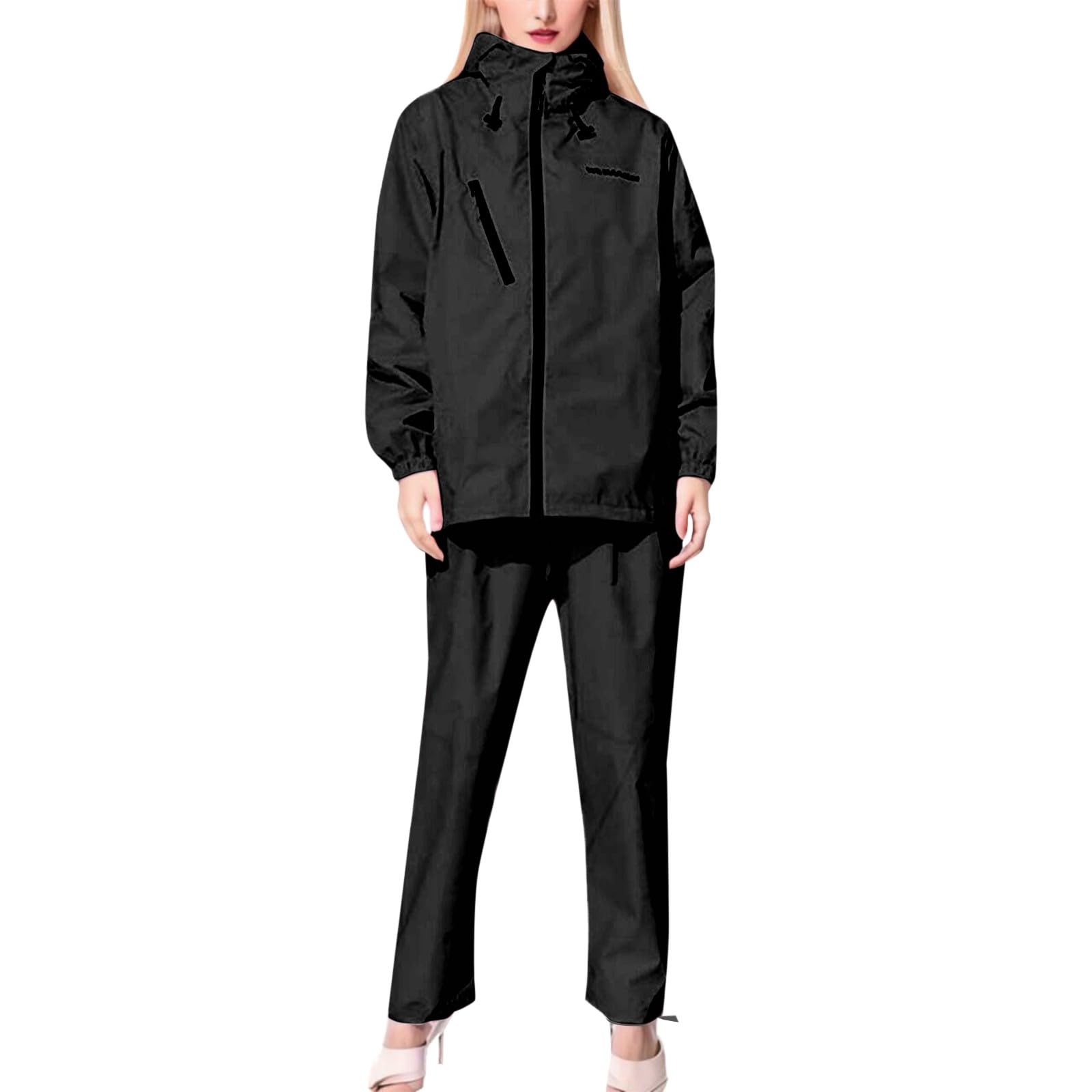Tenue De Pluie Légère Pour Femme à Vélo – Veste + Pantalon Imperméables 2 Pièces – Pliable Et Coupe-vent - 3