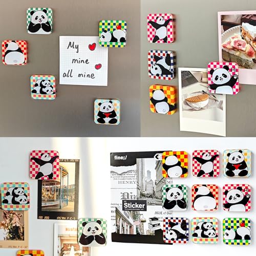 9 imanes decorativos de nevera con diseño panda miniatura 6