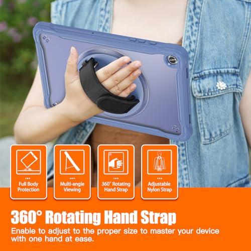Coque transparente avec dragonne pour Samsung Galaxy Tab A9+