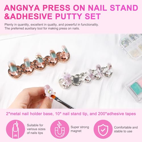 Support à ongles magnétique pour fixer et décorer vos capsules sans colle