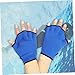 MUSISALY 1Pair Webbed Swim Gloves for Aquatic Training Resistance Gloves with Hook and Loop Wrist Strap for Upper Body Workout Pool and Water Sports