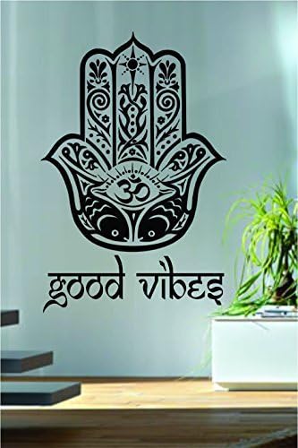 Pegatina de vinilo para pared, diseño de manos de Hamsa, versión 5, para pared, bendiciones de fuerza de potencia disponible en Yaxa Colombia