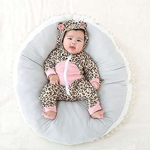 Infant Baby Girl Cheetah Leopard Romper Jumpsuit One-Piece Hooded Clothes Halloween Outfits 0-6 Months #TOP1