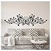 Wandsticker DIY Schmetterling Pflanze Blätter Abziehbilder Wanddekor für Kopfteil Schlafzimmer Kinderzimmer Wandbild Vinyl Wohnkultur 42x115cm